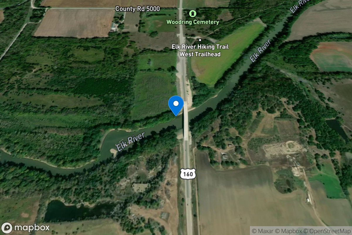 ELK River Near ELK CITY, KS location