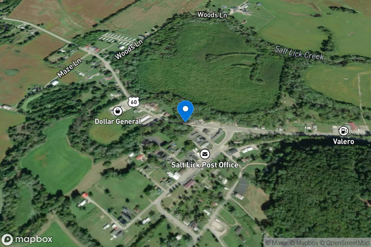 Salt Lick at Highway 60 at Salt Lick, KY location