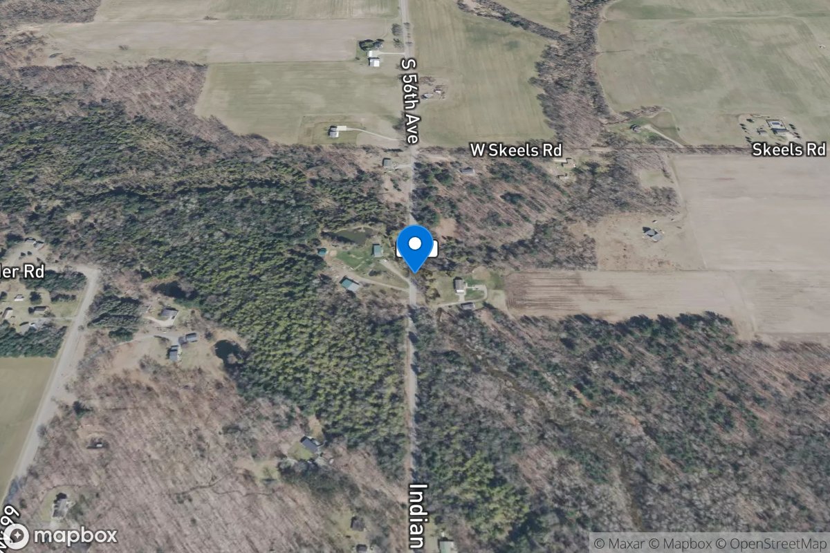 Flower Creek at Indian Bay Road near Rothbury, MI location