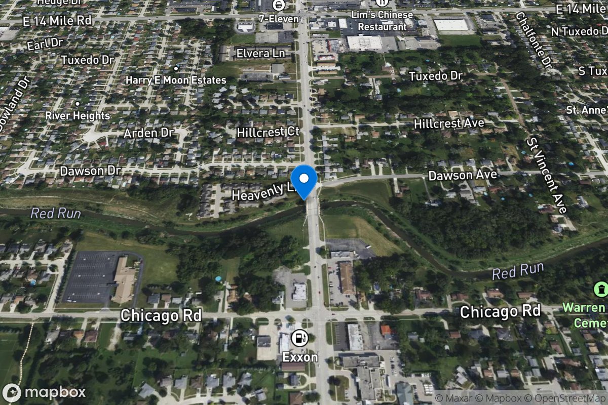 Red Run at Ryan Road near Warren, MI location