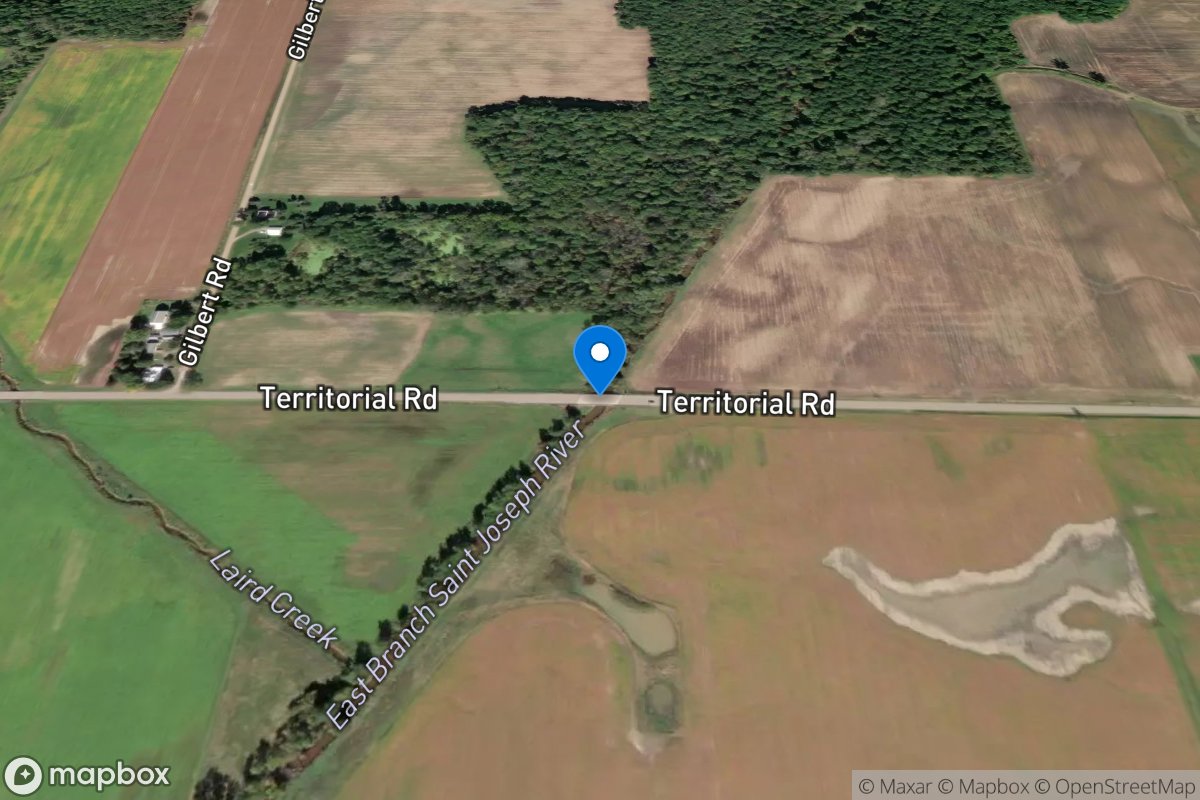 E Branch ST JOSEPH River At TERRITORIAL Road Near WALDRON, MI location