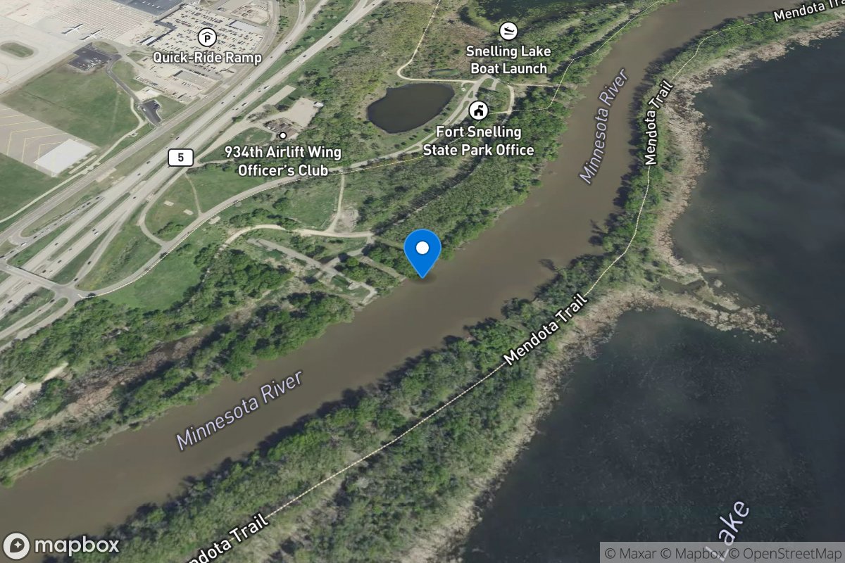 Minnesota River at Fort Snelling State Park, MN location