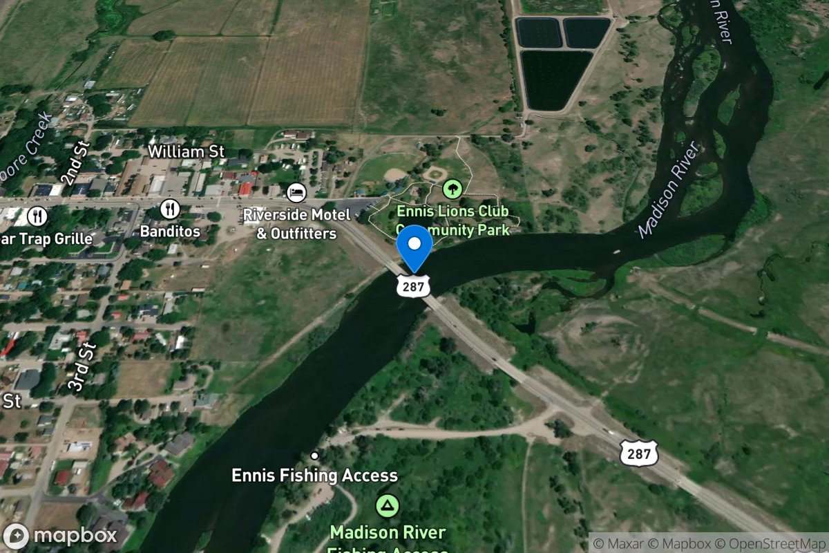 Madison River at Ennis, MT location