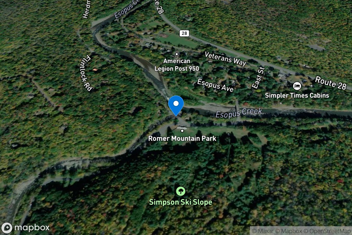 Woodland Creek at Mouth at Phoenicia NY location