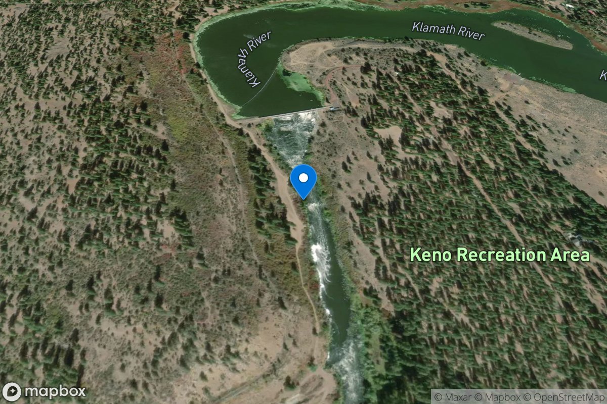 Klamath River below Keno DAM, at Keno, OR location