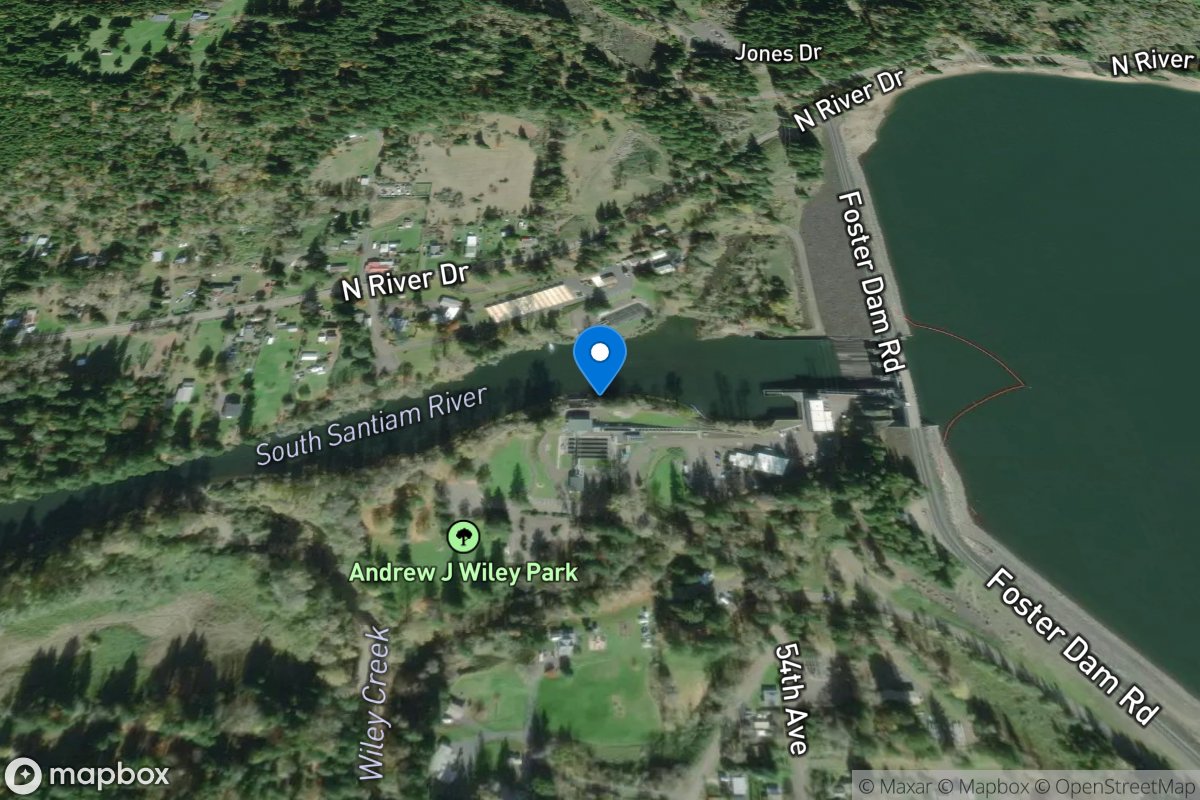 South Santiam River at Foster, OR location