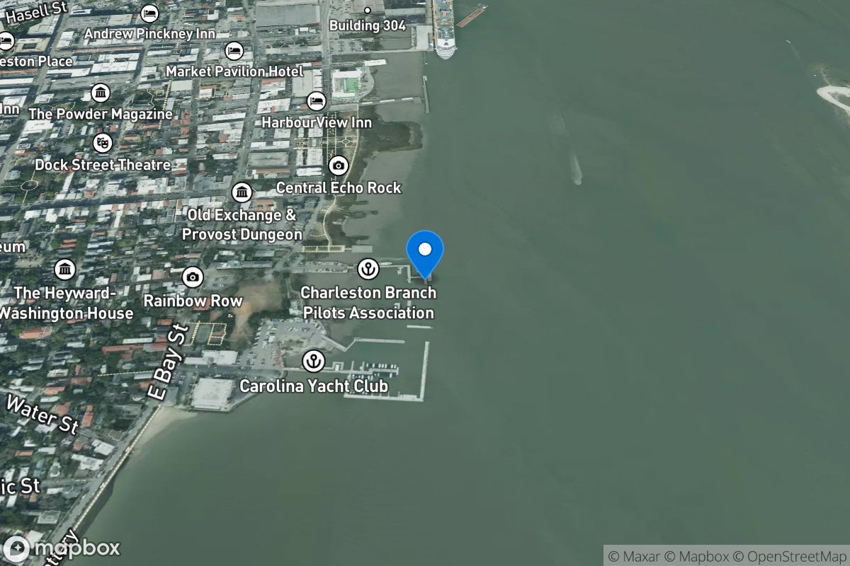 Cooper River at S. Adgers Wharf at Charleston, SC location