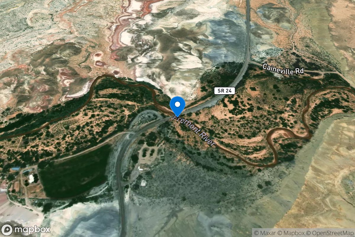 FREMONT River At Highway 24 Above SANDY Creek Near CAINEVILLE, UT location