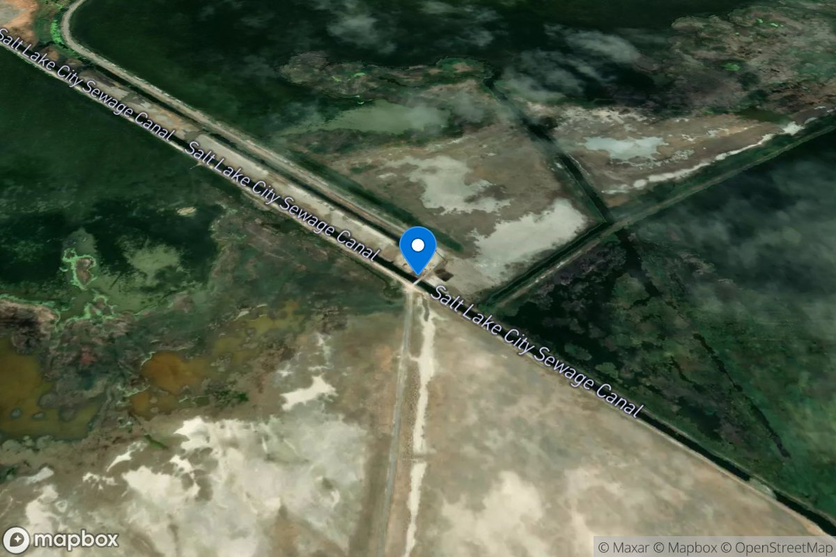 Salt Lake City Sewage Canal near Farmington, Utah location