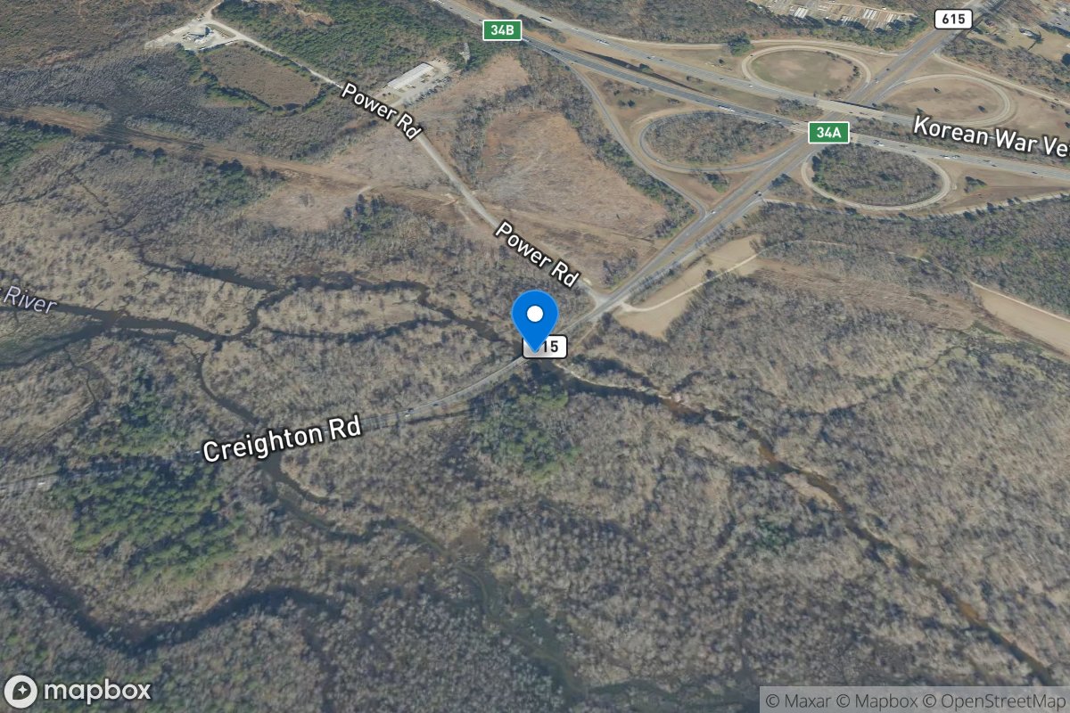 Chickahominy Riv at Rt 615 near Highland Spgs, VA location