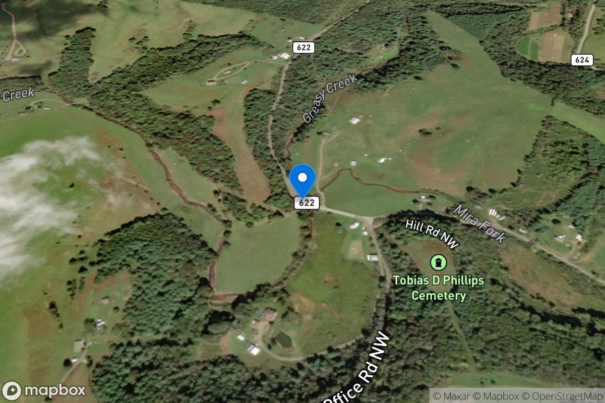 Greasy Creek near Indian Valley, VA location