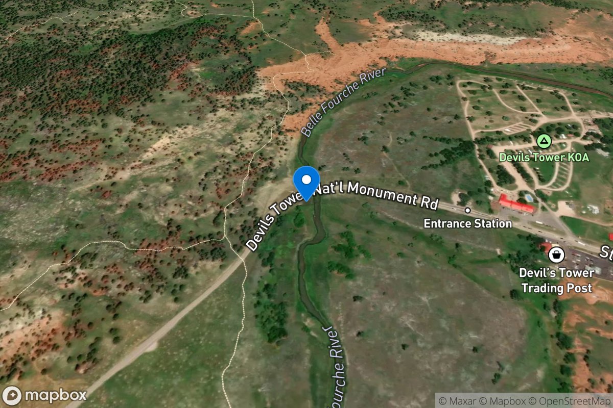 Belle Fourche River at Devils Tower, WY location