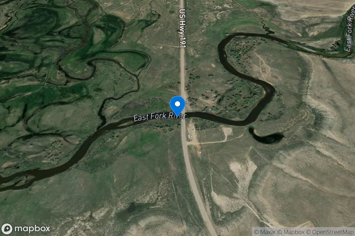 East Fork at Newfork, WY location