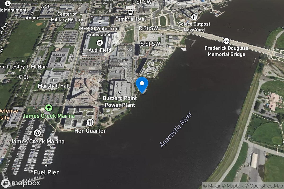 Anacostia River near Buzzard Point at Washington, DC location