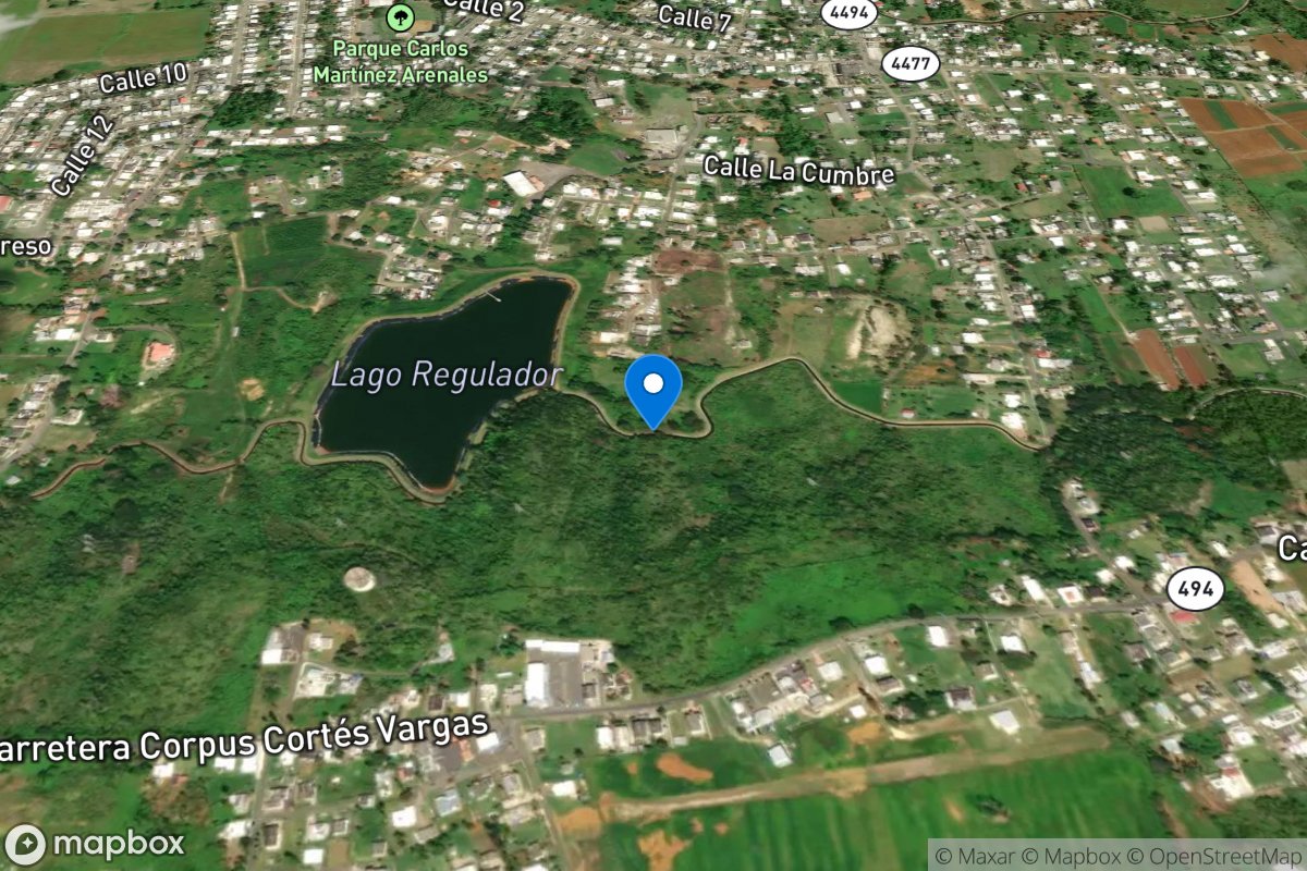 Canal DE Moca above Lago Regulador (e13) Isabela, PR location