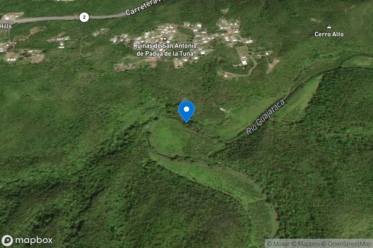 Rio Guajataca above Mouth near Quebradillas, PR location