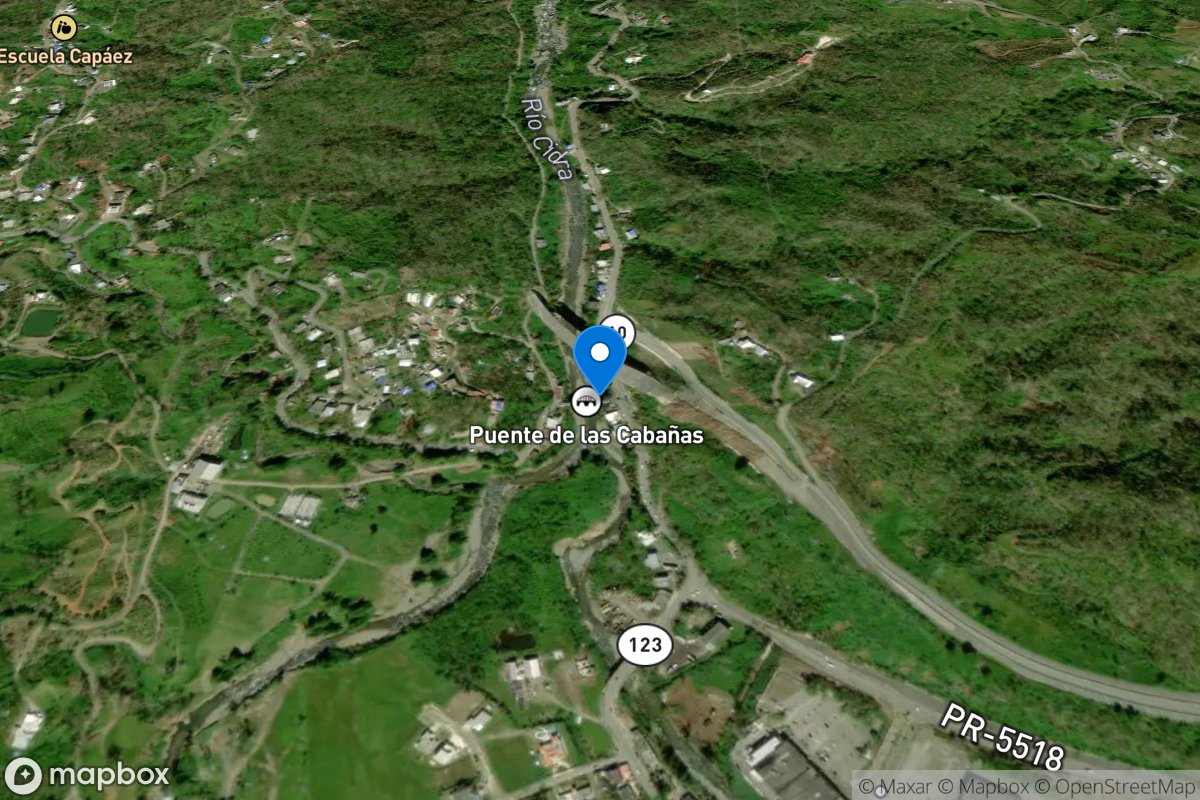 Rio Grande DE Arecibo near Adjuntas, PR location