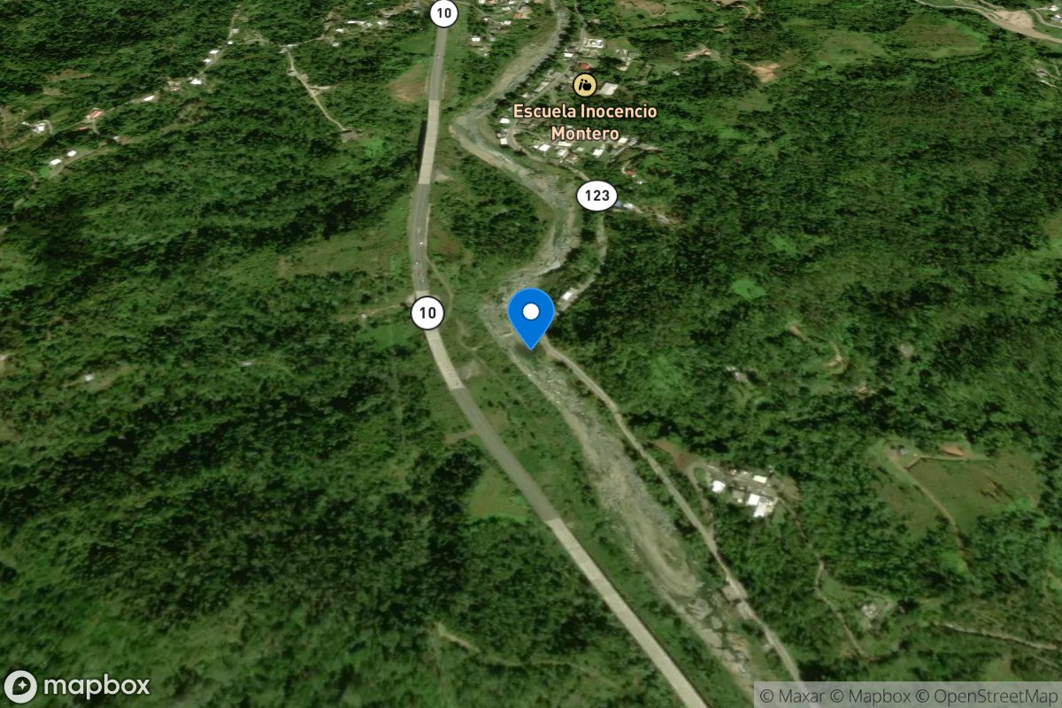 Rio Grande DE Arecibo above Utuado, PR location