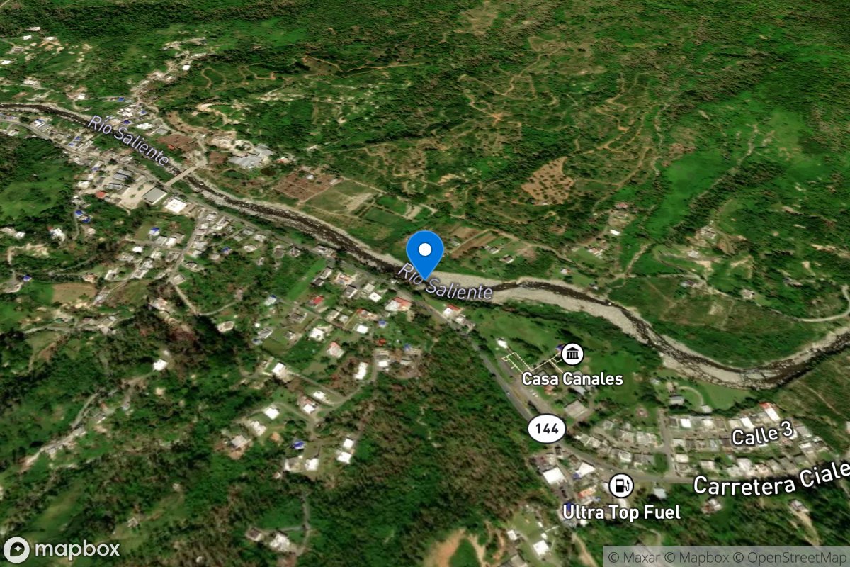 Rio Saliente at Coabey near Jayuya, PR location