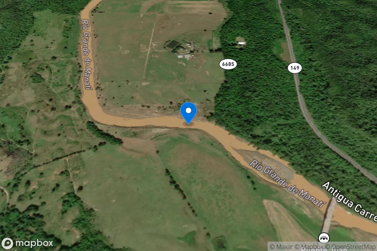 Rio Grande DE Manati near Manati, PR location