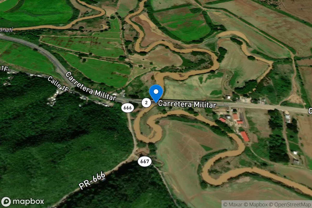 Rio Grande DE Manati at Highway 2 near Manati, PR location