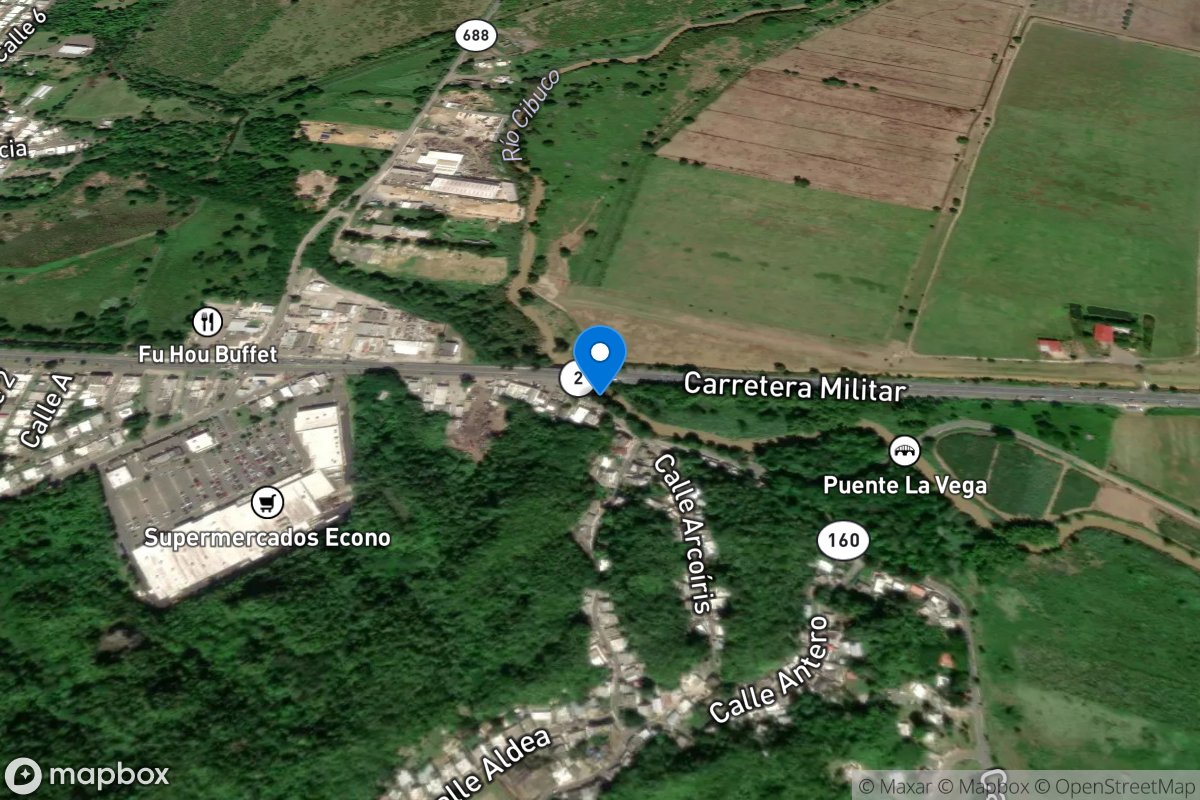 Rio Cibuco at Vega Baja, PR location