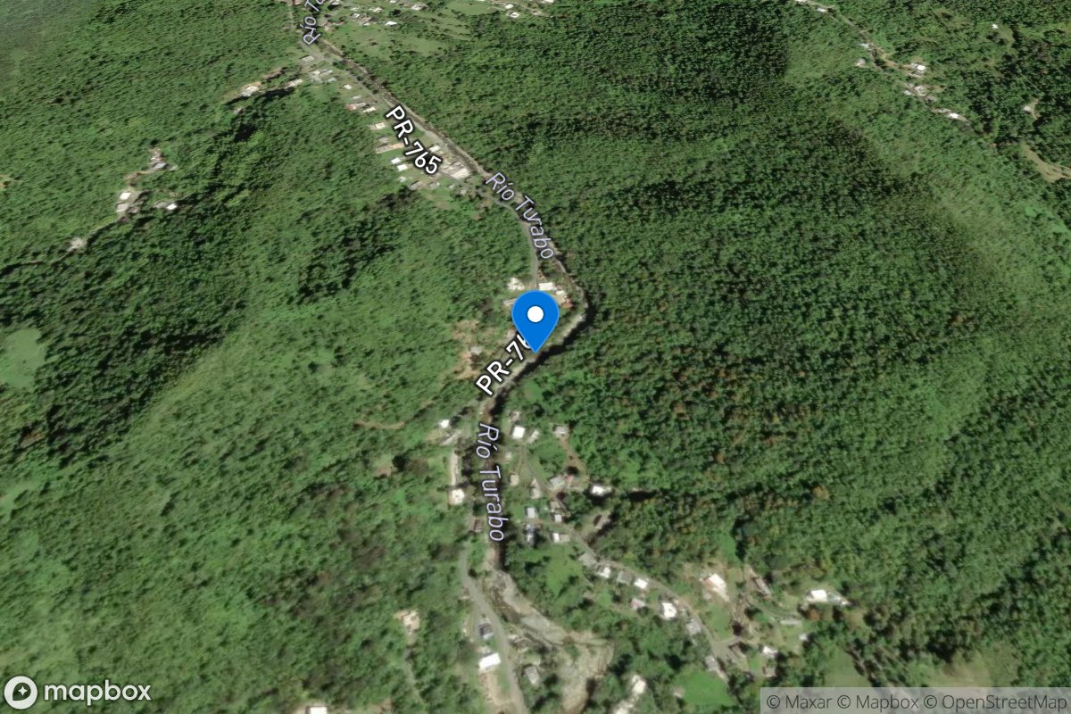 Rio Turabo above Borinquen, PR location