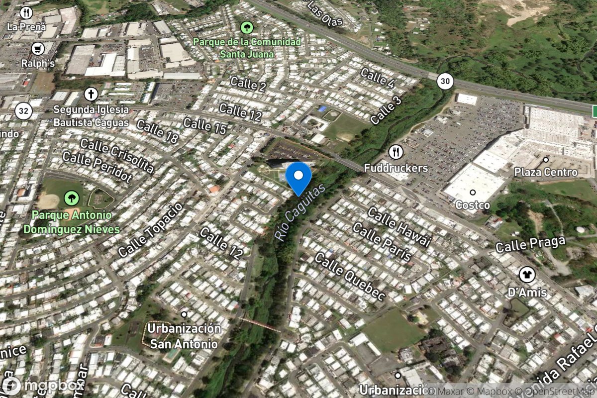 Rio Caguitas at Villa Blanca at Caguas, PR location