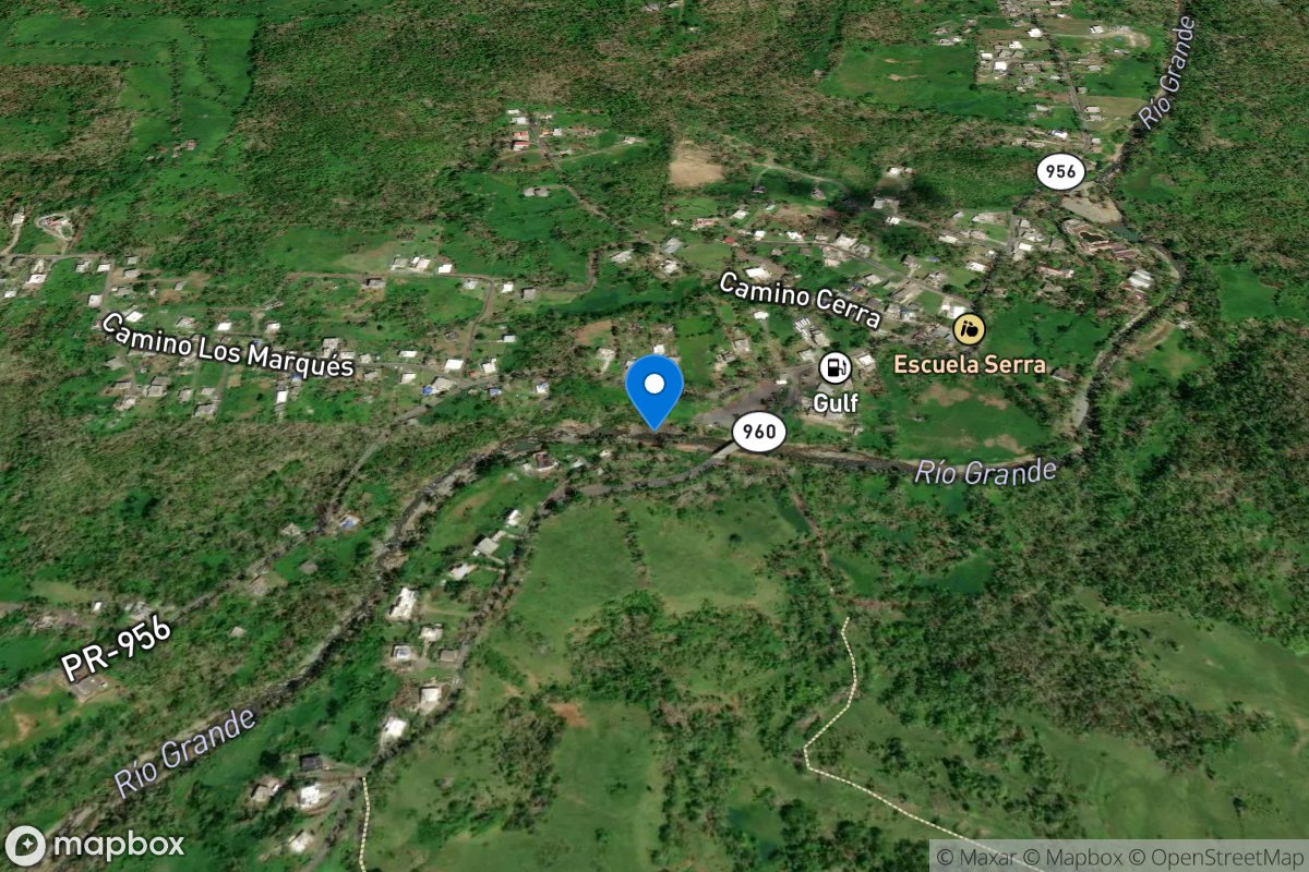 Rio Grande near El Verde, PR location