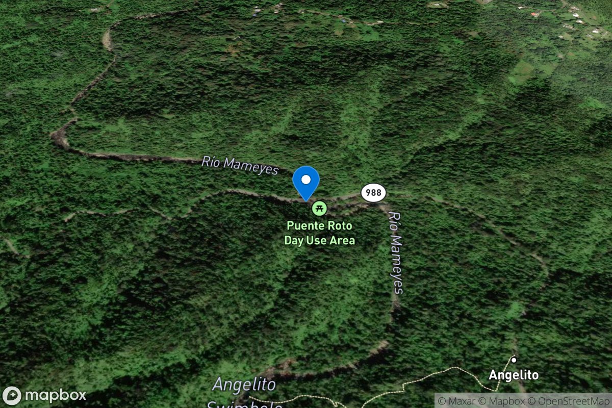 Rio Mameyes near Sabana, PR location