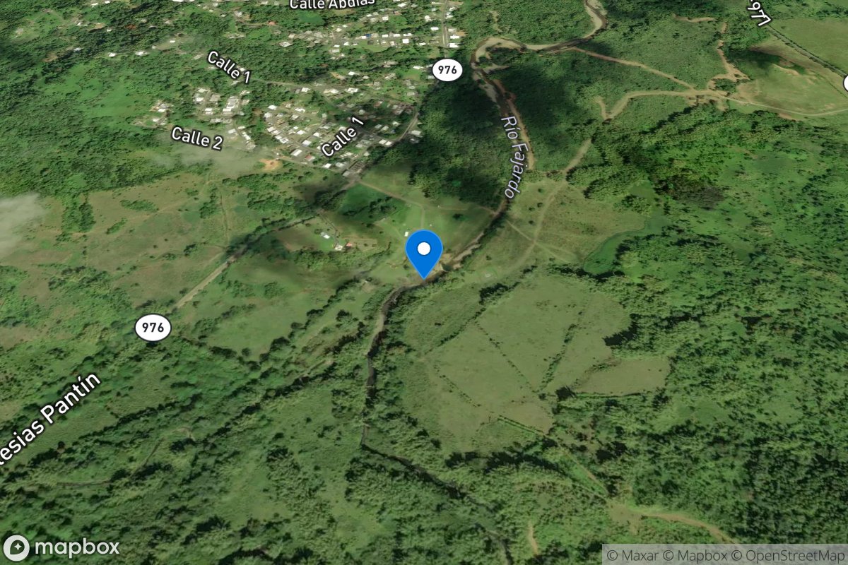 Rio Fajardo at Paraiso near Fajardo, PR location