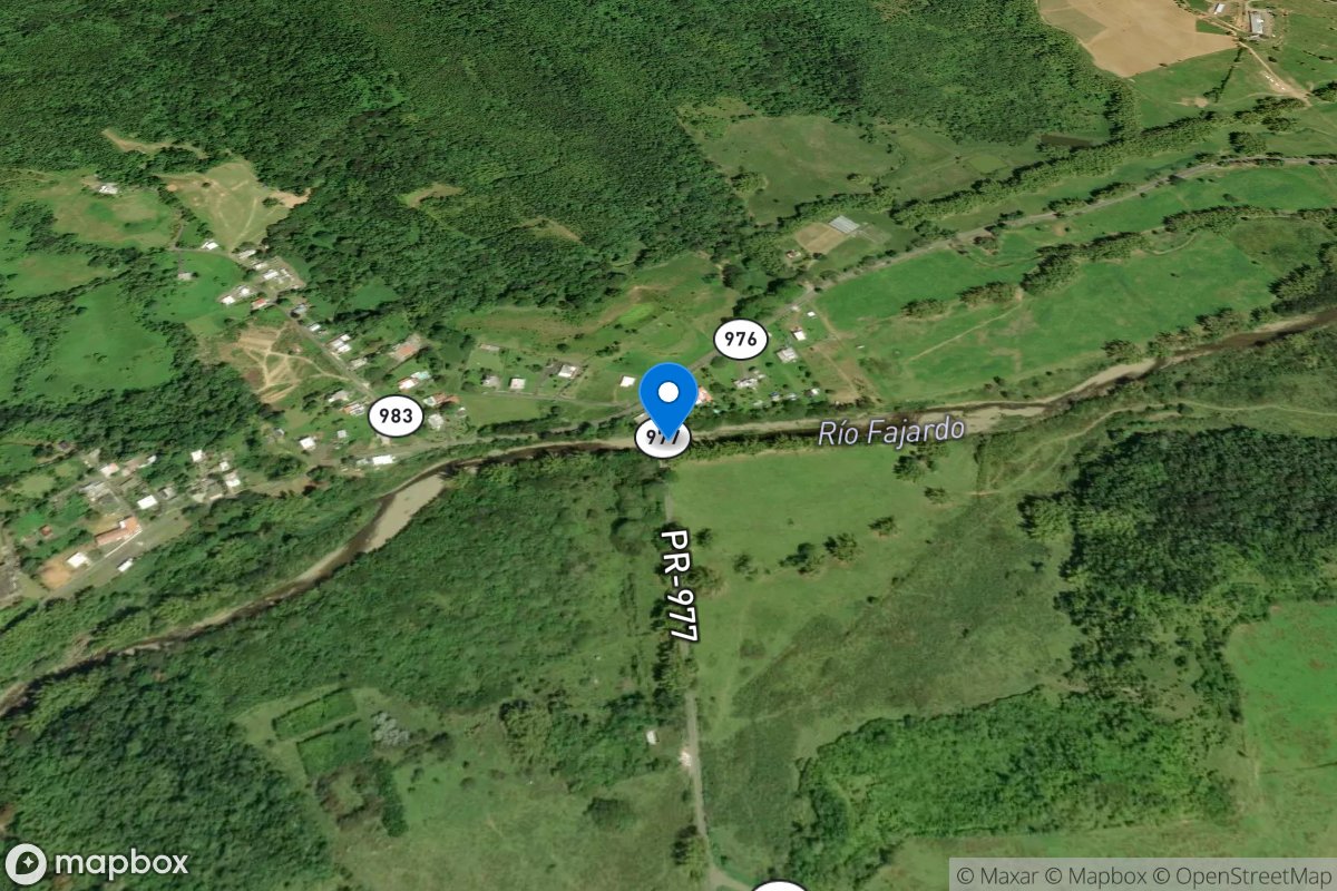 Rio Fajardo near Fajardo, PR location