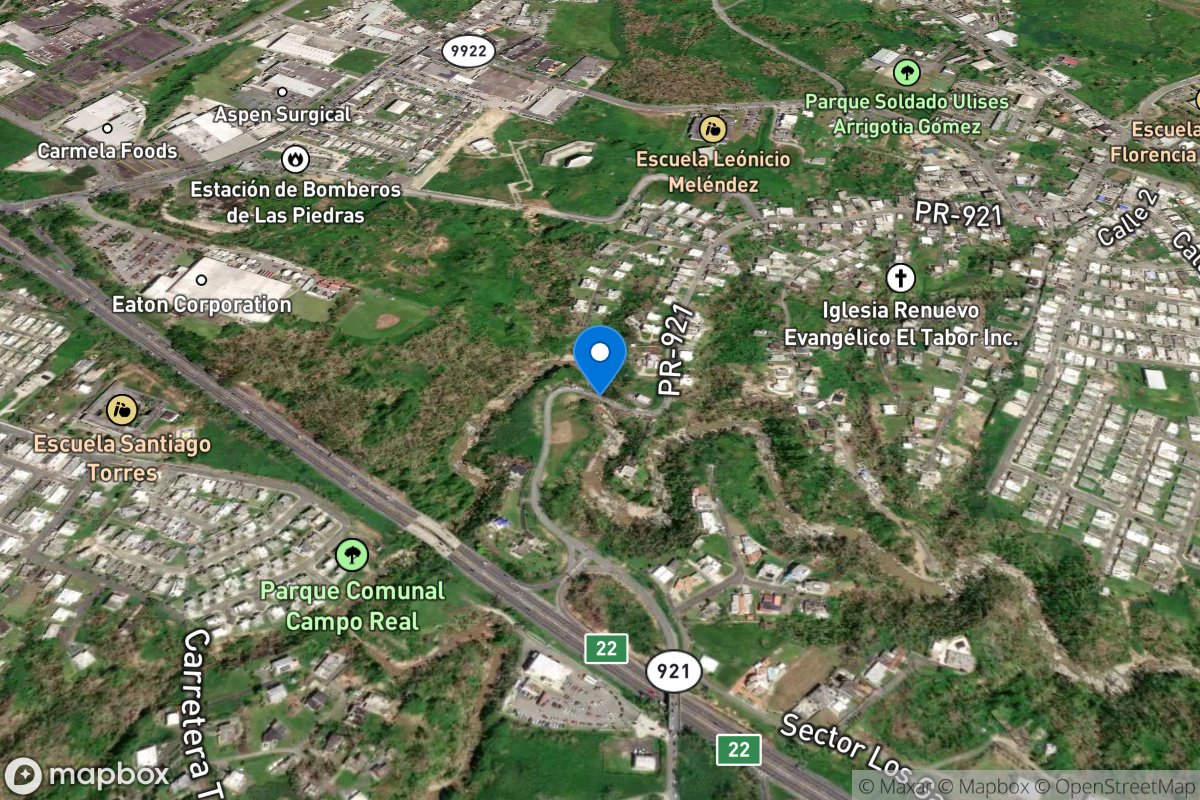 Rio Humacao at Las Piedras, PR location