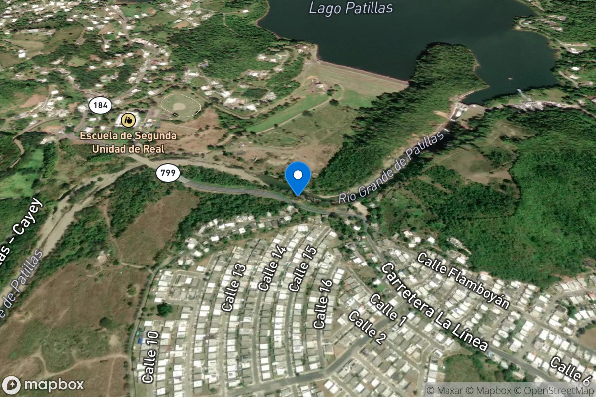 Rio Grande DE Patillas below Lago Patillas, PR location