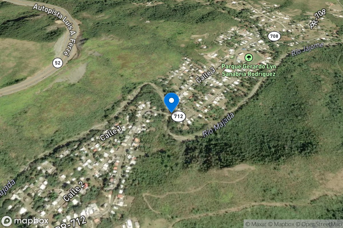 Rio Majada at LA Plena, PR location