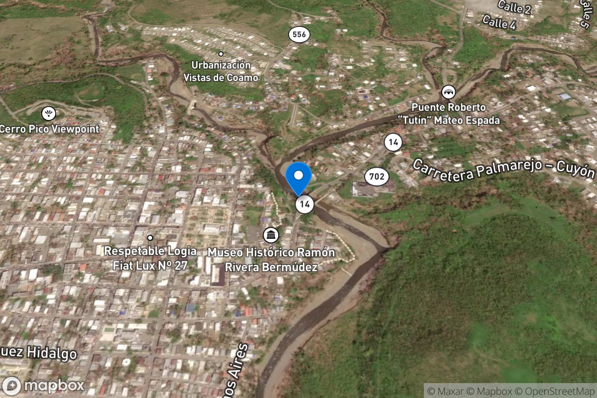 RIO COAMO At Highway 14 At COAMO, PR location