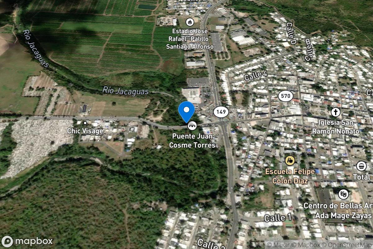 Rio Jacaguas at Juana Diaz, PR location