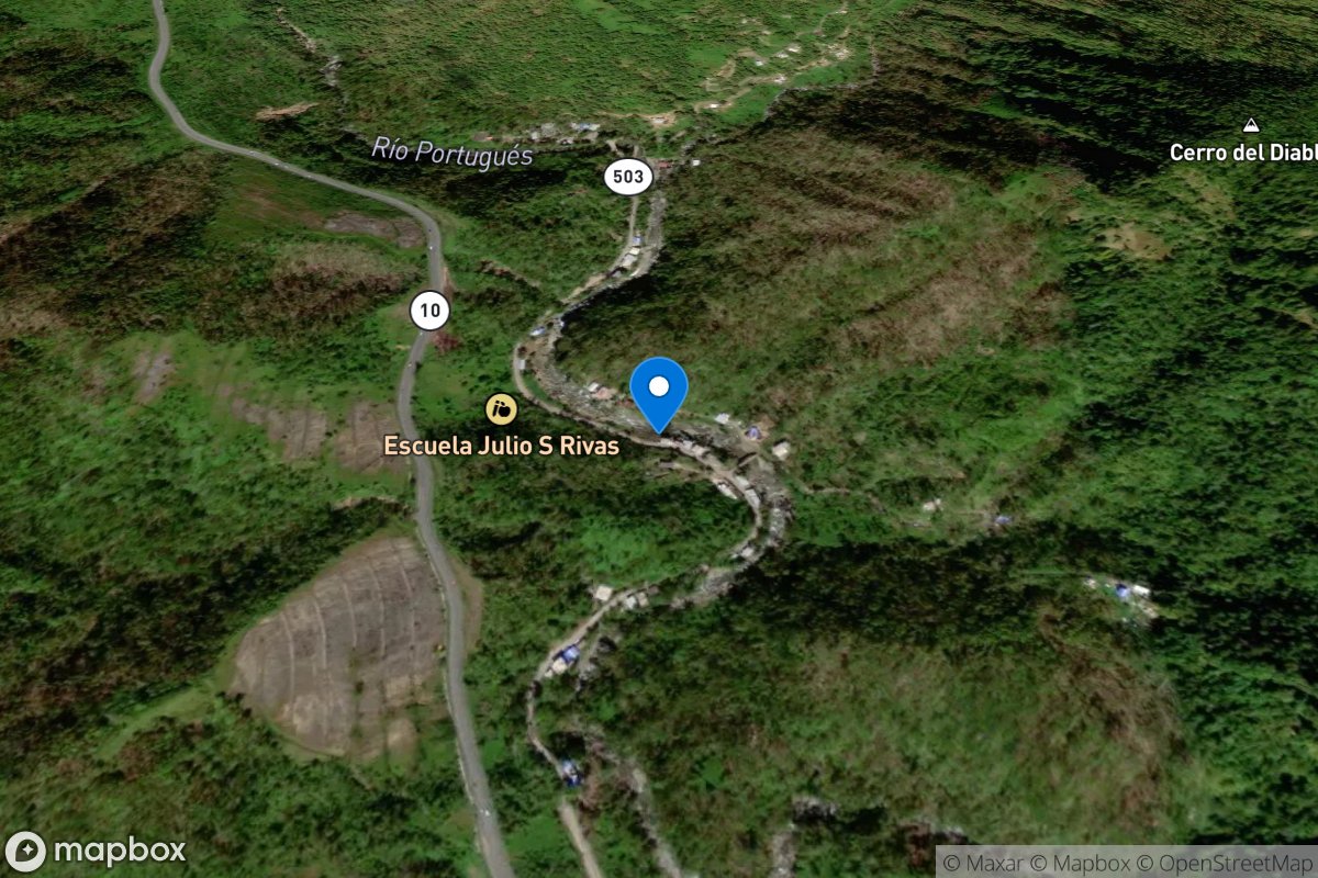 Rio Portugues near Tibes, PR location