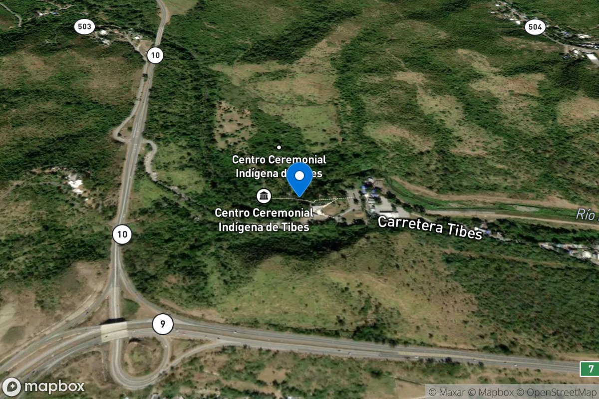 Rio Portugues at Parque Ceremonial Tibes near Ponce location