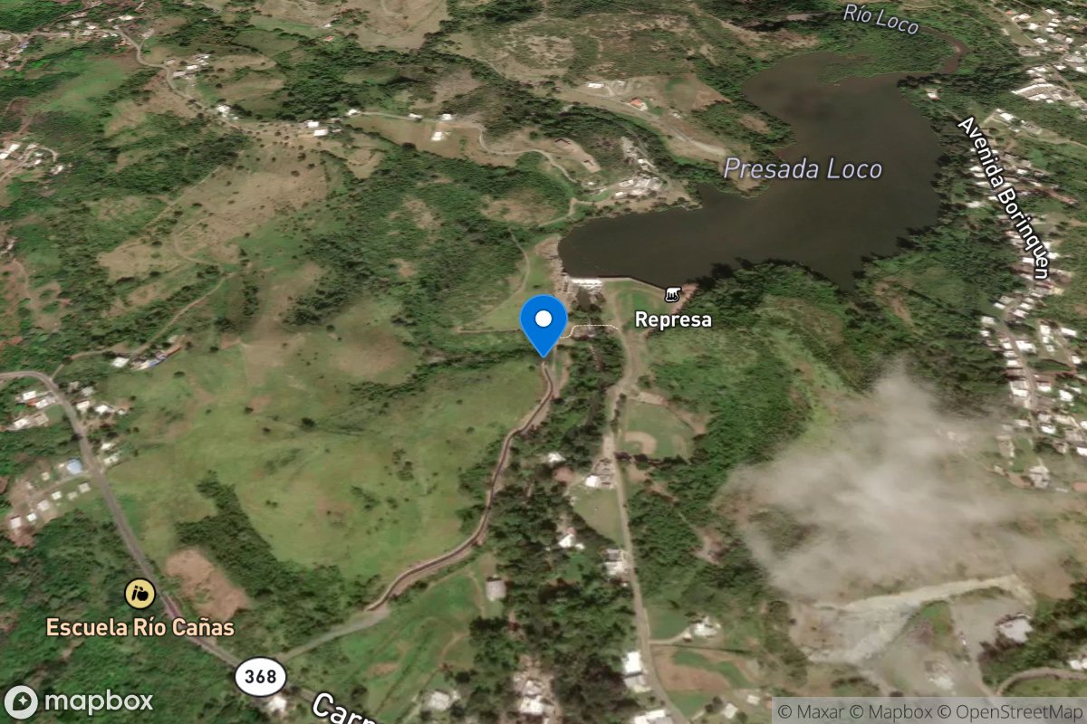 Canal DE Riego DE Lajas below Lago Loco DAM Yauco PR location