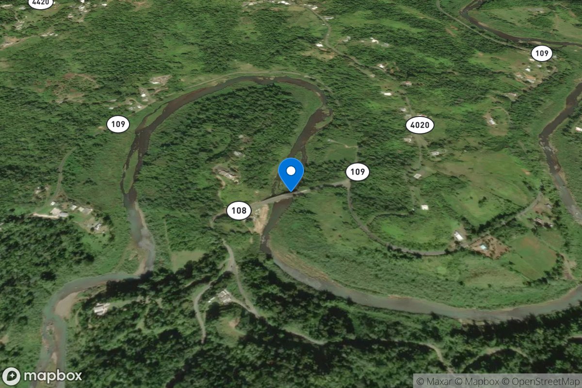 Rio Grande DE Anasco near San Sebastian, PR location