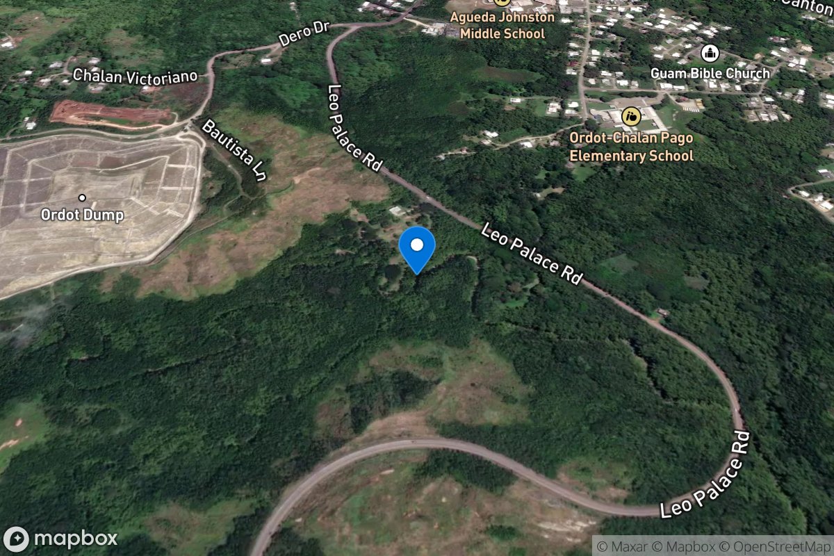 Pago River near Ordot, Guam location