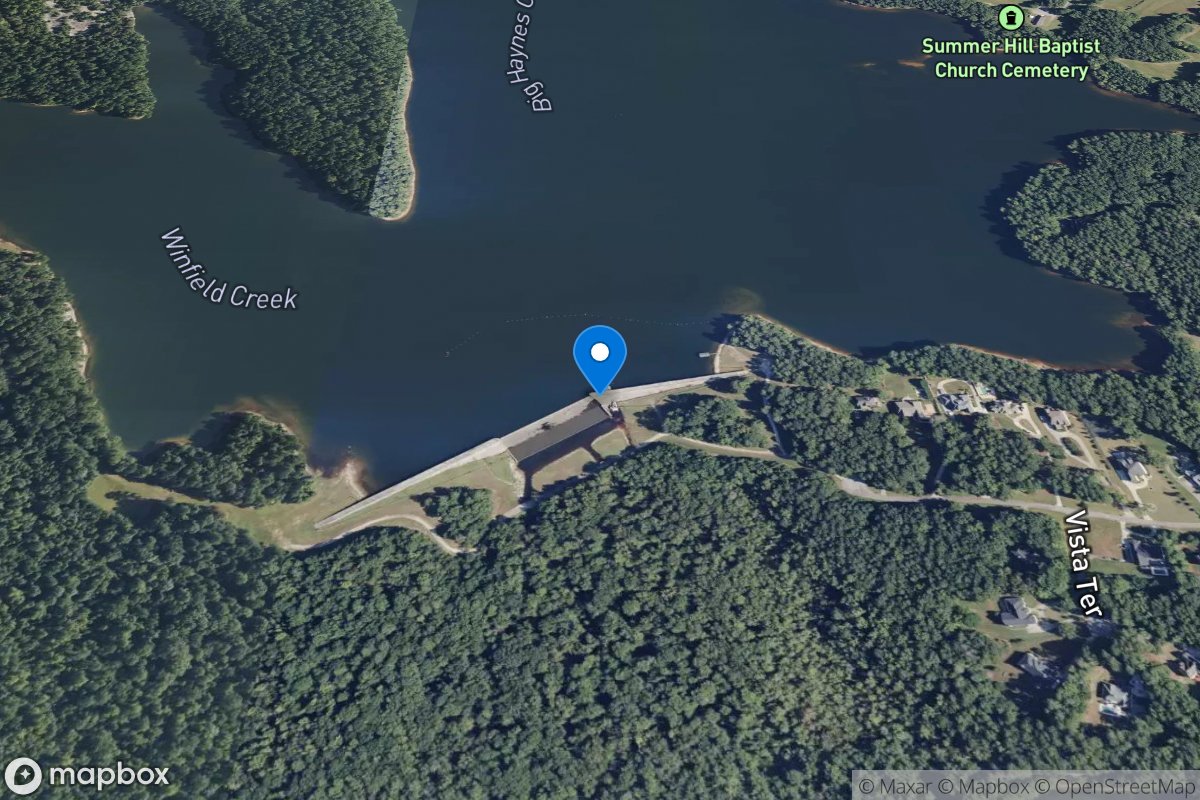 RANDY POYNTER LAKE AT SPILLWAY, NEAR MILSTEAD, GA location