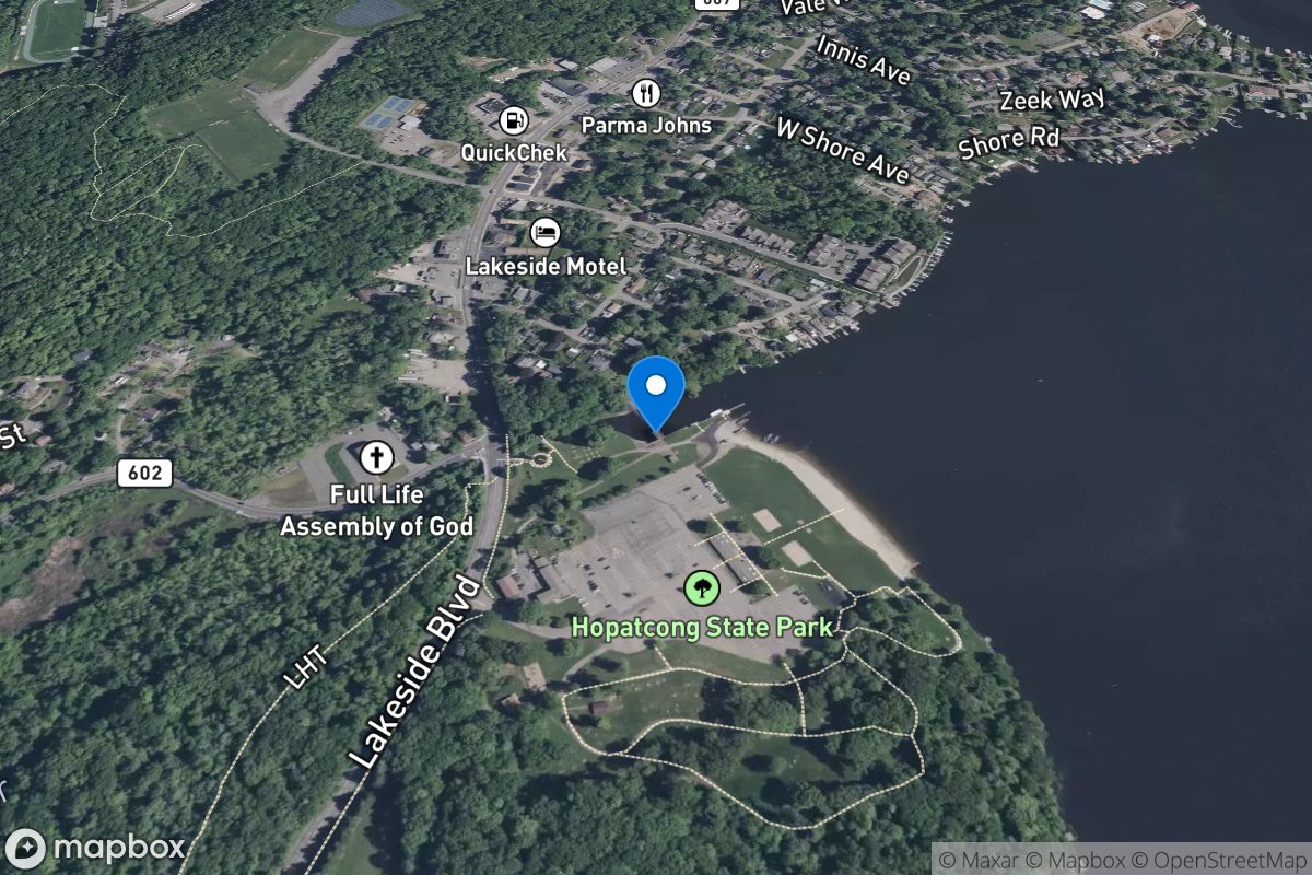 Lake Hopatcong at Landing NJ location