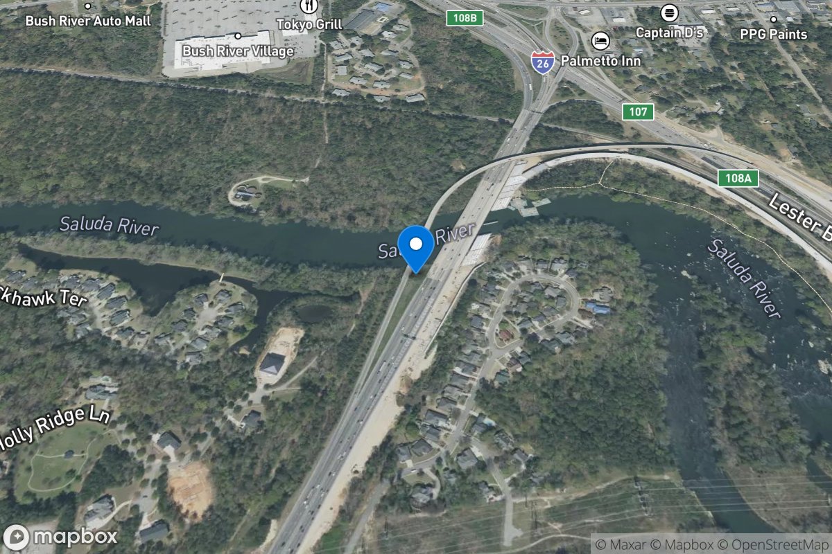 SALUDA RIVER ABOVE I-26 NEAR WEST COLUMBIA, SC location