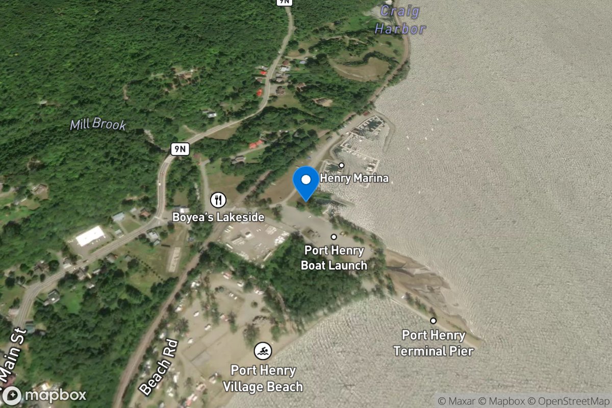 LAKE CHAMPLAIN AT PORT HENRY NY location