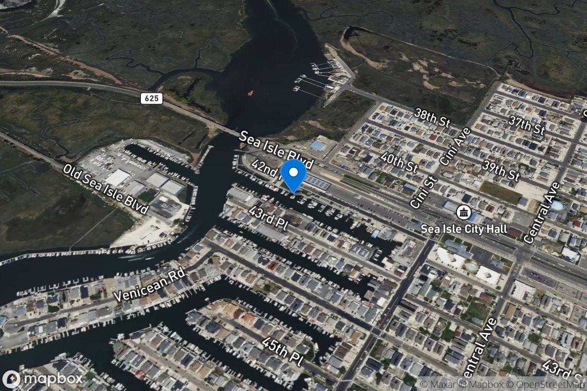 Ludlum Thorofare at Sea Isle City NJ location