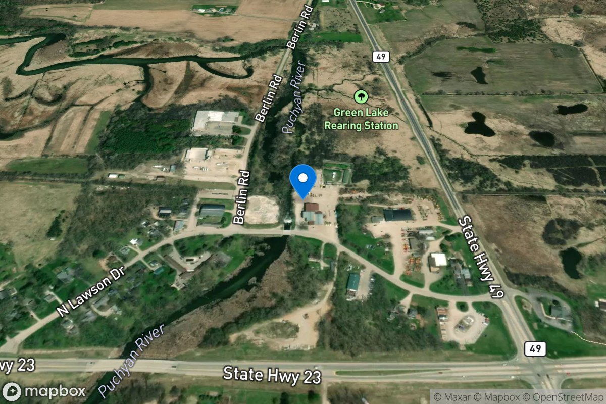 PUCHYAN RIVER DS N. LAWSON DRIVE NR GREEN LAKE, WI location