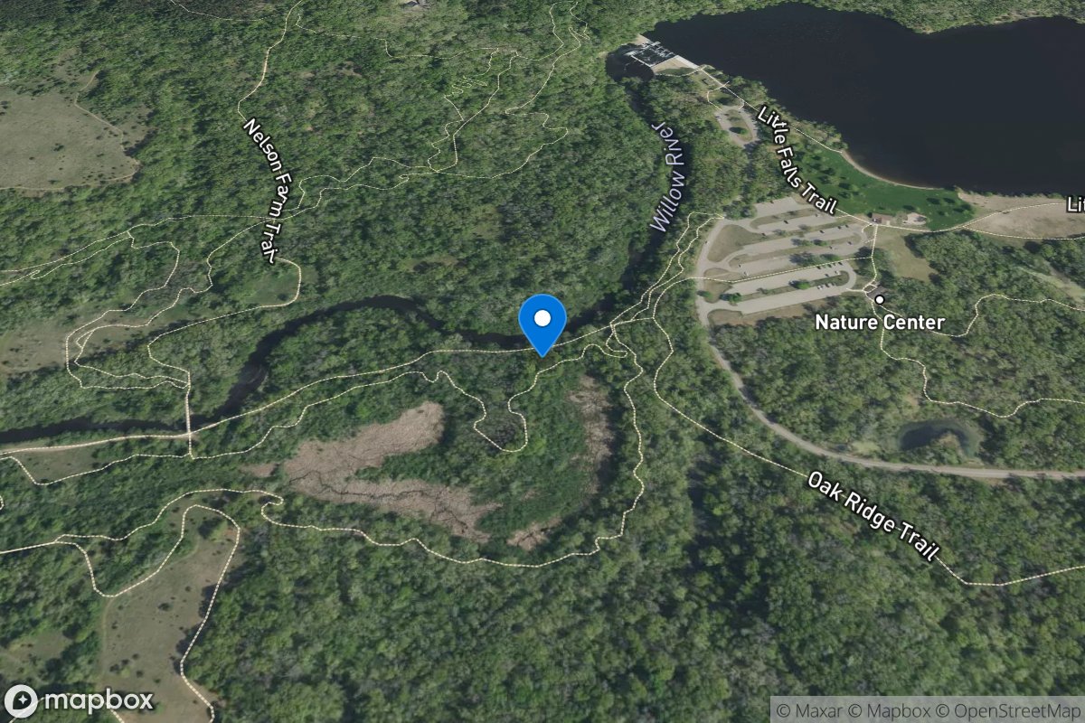 WILLOW RIVER @ WILLOW R STATE PARK NR BURKHARDT,WI location