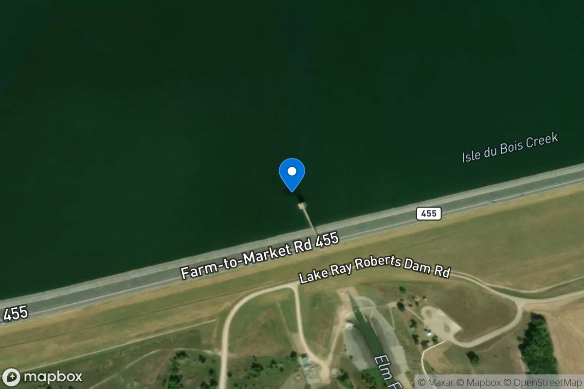 Ray Roberts Lk nr Pilot Point, TX location